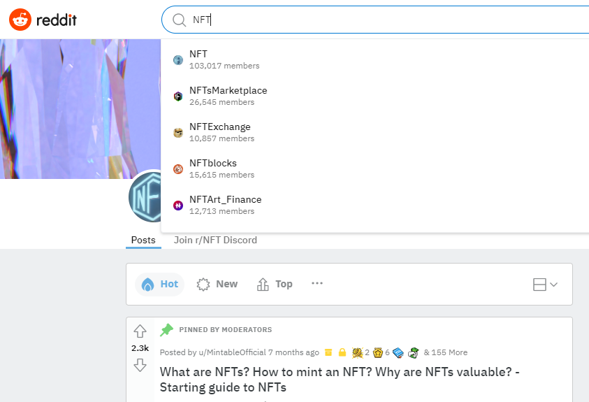 Продвижение NFT проектов на Reddit