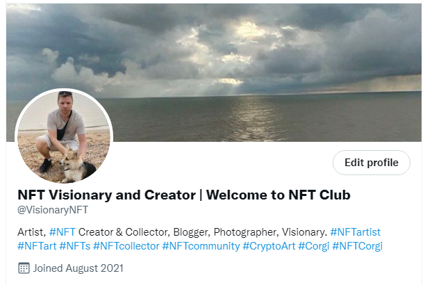 @VisionaryNFT  - twitter аккаунт, который как раз используется для продвижения в NFT сообществе на англоязычную аудиторию