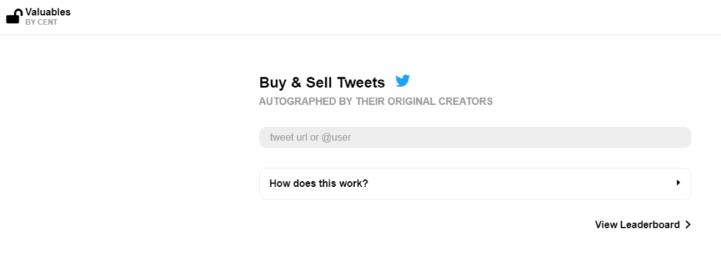 зарегистрироваться в проекте Valuables, который как раз специализируется на продаже оригинальных твитов.